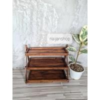 ราคา Naijanshop ชั้นวางเบเกอรี่ วางขนม โชว์ของ ทำจากไม้สัก สามารถพับได้ normal (12565448)