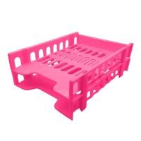 ราคา ORCA กะบะพลาสติก 2 ชั้น (รุ่นA2) สำหรับใส่กระดาษ A4 ผลิตจากพลาสติกคุณภาพดี แข็งแรงทนทาน สามารถวางซ้อนกันได้ ชมพู (12561042)