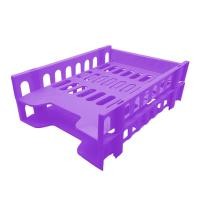 ราคา ORCA กะบะพลาสติก 2 ชั้น (รุ่นA2) สำหรับใส่กระดาษ A4 ผลิตจากพลาสติกคุณภาพดี แข็งแรงทนทาน สามารถวางซ้อนกันได้ ม่วง (12561043)