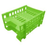 ราคา ORCA กะบะพลาสติก 3 ชั้น (รุ่นA3) สำหรับใส่กระดาษ A4 ผลิตจากพลาสติกคุณภาพดี แข็งแรงทนทาน สามารถวางซ้อนกันได้ เขียว (12561123)