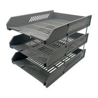 ราคา ORCA กะบะพลาสติก 3 ชั้น L3 สำหรับใส่กระดาษ A4 ผลิตจากพลาสติกคุณภาพดี แข็งแรงทนทาน วัสดุสวยงาม เทาทึบ (12561215)