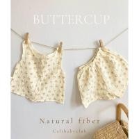 ราคา Cali ชุดเสื้อแขนกุด+กางเกง ผ้ามัสลินทอ สไตล์เกาหลี *Buttercup *ป้าย Cali Baby เสื้อ+กางเกงขาสั้น,90 (M) (12561916)