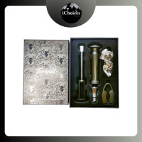 ราคา Premium Wine Accessories Set 6 Pieces ชุดเปิดขวดไวน์ อุปกรณ์เปิดขวดไวน์ Wine Opener Set, Stoppers, Pourer, Foil Cutter Tirrinia Silver (12551322)