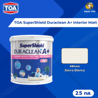 ราคา TOA SuperShield Duraclean A+ Matt ทีโอเอ ซุปเปอร์ชิลด์ ดูราคลีน เอ พลัส สีน้ำทาภายใน ชนิดด้าน ขนาด 2.5 กล. #8444 Sierra Blanca (12575173)