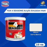 ราคา TOA 4 SEASONS Acrylic Emulsion Matt ทีโอเอ โฟร์ซีซั่นส์ สีน้ำทาภายนอกและภายใน ชนิดด้าน ขนาด 2.5 กล. #8444 Sierra Blanca (12574373)