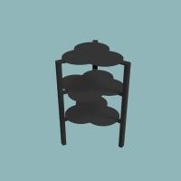 ราคา spacemaker.th ชั้นวางของเข้ามุม ชั้นวางของเหล็ก โต๊ะวางของเหล็ก ชั้นวางรูปก้อนเมฆ ซ้อนกันได้ (Cloudy Stack) Black (12578103)