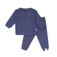 ราคา Little22 Minimal Pajamas เสื้อผ้าเด็ก ชุดเข้าเซท เสื้อแขนยาว กางเกงขายาวผ้าร่อง Navy,3T (12538950)