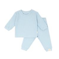 ราคา Little22 Minimal Pajamas เสื้อผ้าเด็ก ชุดเข้าเซท เสื้อแขนยาว กางเกงขายาวผ้าร่อง Skyblue,2T (12538951)