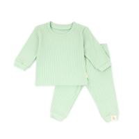 ราคา Little22 Minimal Pajamas เสื้อผ้าเด็ก ชุดเข้าเซท เสื้อแขนยาว กางเกงขายาวผ้าร่อง Mint,3T (12538964)