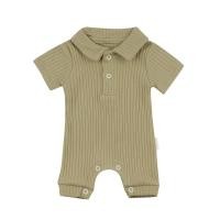 ราคา Little22 (New Color 2024) Newborn Polo Jumpsuit โปโลบอดี้สูทเด็กแรกเกิด บอดี้สูทเด็กอ่อน ชุดโปโลเด็ก Moss Green,SS (12539088)