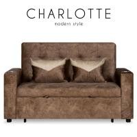 ราคา AS Furniture / CHARLOTTE (ชาร์ลอตต์) โซฟาหนัง PU ปรับนอนได้ เพิ่มที่วางแก้วน้ำมาให้2ข้าง แถมหมอนให้ฟรี สีน้ำตาล (12547988)