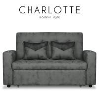 ราคา AS Furniture / CHARLOTTE (ชาร์ลอตต์) โซฟาหนัง PU ปรับนอนได้ เพิ่มที่วางแก้วน้ำมาให้2ข้าง แถมหมอนให้ฟรี สีเทาเข้ม (12547991)