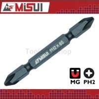ราคา (ดอก) MiSUI ดอกไขควงลมแบบสองหัวมีแม่เหล็ก #PH2 (สีดำ) No.DB6065/DB6110 PH2 x 110 mm. (12556291)