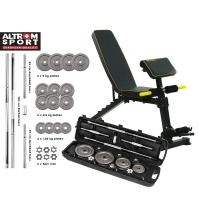 ราคา Altrom Sport รุ่น AM-021DZK + DBS50Kg ม้านั่งออกกำลังกาย + ดัมเบลเซท 50 kg (12560377)