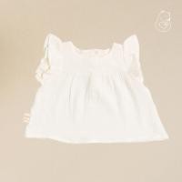 ราคา Cali เสื้อเด็ก แขนกุดระบาย ผ้ามัสลินทอเส้นใยธรรมชาติ สีพื้นพาสเทล *ป้าย Cali Baby CLOUD (ขาวครีม),เสื้อ 3-6 (66) (12561716)