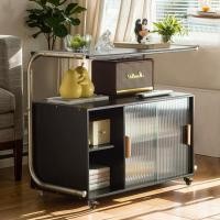 ราคา Loadingofficial-ตู้เก็บของล้อเลื่อนข้างเตียง / โซฟาสไตล์ญี่ปุ่น สีดำ แบบ2ช่อง (12561847)