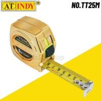 ราคา AT INDY ตลับเมตรชุบโครมเมี่ยม ขนาด 5 m. x 16FT No.TT25M สีทอง (12556478)