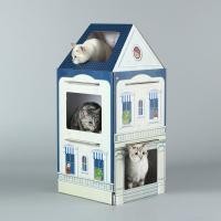 ราคา Kittenbox บ้านแมว คอนโดแมว 3 ชั้น มีหลังคา Mansion Series Santorini (12524199)