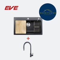 ราคา Eve ชุดเซตซิงค์ล้างจานพร้อมก๊อกน้ำ EVE ANDES 760/480 BLACK + AZTAC II BLACK Normal (12525058)