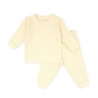 ราคา Little22 Minimal Pajamas เสื้อผ้าเด็ก ชุดเข้าเซท เสื้อแขนยาว กางเกงขายาวผ้าร่อง Ivory,1T (12538960)