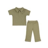 ราคา Little22 Minimal Joseph Polo Shirt Classic logo with long pants เสื้อโปโล พร้อมกางเกงขายาวขาเบิ้ล Moss Green,3T (12539253)