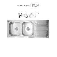 ราคา Dyna Home อ่างล้างจานสแตนเลส 2 หลุม รุ่น FS-12050-J (12544642)