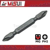 ราคา (ดอก) MiSUI ดอกไขควงลมแบบสองหัวมีแม่เหล็ก #PH2 (สีเหล็ก) No.DB3065 - DB2110 PH2 x 110 mm. (12556203)