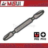 ราคา (ดอก) MiSUI ดอกไขควงลมแบบสองหัวมีแม่เหล็ก #PH3 (สีเหล็ก) ขนาด PH3 x 65 mm. No.DB5065 Normal (12555105)