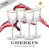 ราคา Dining Vaisselle - ชุดแก้วไวน์คริสตัล Gherkin (4 ใบ) ขอบทองสุดหรู ดีไซน์คริสตัลระดับพรีเมียม (12561651)