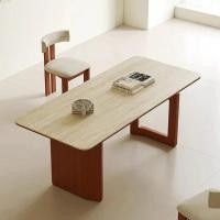 ราคา Bunise ชุดโต๊ะอาหารไม้ยางพารา SD52 โต๊ะขนาด 140/160/180x80x75CM สีโอ๊ค 6-8 ที่นั่ง โต๊ะอาหารสี่เหลี่ยมจัตุรัส 160*80*75CM (12563674)
