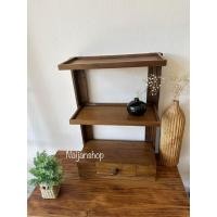 ราคา Naijanshop ชั้นวางของ สามารถวางเครื่องสำอาง วางอุปกรณ์ในห้องครัว ทำจากไม้สัก ขนาด 195x40x56 ซม. normal (12565357)