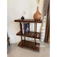 ราคา Naijanshop โต๊ะวางของ ชั้นวางของ ชั้นไม้สัก ขนาด 25x60 สูง 80 ซม. normal (12565373)