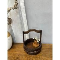 ราคา Naijanshop กระเช้าหูหิ้ว กระเช้าผลไม้ กระเช้าใส่ของจุกจิก กระเช้าไม้สัก กระเช้าเครื่องปรุง ทรงกลม ขนาด17x17x19 เซ normal (12565665)