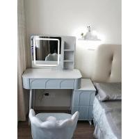 ราคา Lihong ND-024 โต๊ะเครื่องแป้งสไตล์โมเดิร์น พร้อมกระจกไฟLEDและเก้าอี้ เทา 100cm. (12585437)