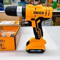 ราคา INGCO สว่านกระแทกไร้สายแบตเตอรี่ 12V (แบตเตอรี่ 2 ก้อน) CIDLI1222 แถมกระเป๋า (12536049)