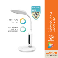 ราคา LAMPTAN โคมไฟตั้งโต๊ะถนอมสายตา LED DESK LAMP MULTICOLOUR IXI 3แสงใน1โคม หรี่ไฟได้ ระบบสัมผัส ปรับองศาได้รอบทิศทาง (12549898)