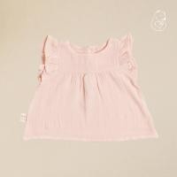 ราคา Cali เสื้อเด็ก แขนกุดระบาย ผ้ามัสลินทอเส้นใยธรรมชาติ สีพื้นพาสเทล *ป้าย Cali Baby PETITE PEACH (พีช),เสื้อ 6-9 (73) (12561717)