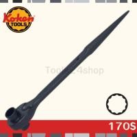 ราคา KOKEN ประแจแหวนฟรี 12 เหลี่ยม ปลายแหลม ยาว 10" สำหรับงานก่อสร้าง No.170S 10 x 12 (12555323)