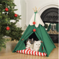 ราคา Snow Pet Tent เต้นท์น้องแมวน้องหมาธีมต้นคริสต์มาสสีเขียว (12564983)