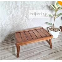 ราคา Naijanshop โต๊ะพับได้ สไตน์ญี่ปุ่น ผลิตจากไม้สัก วางโน๊ตบุ๊ค ขนาด 27x42x20 ซม. normal (12565246)