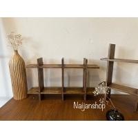 ราคา Naijanshop ชั้นโชว์ของ ทำจากไม้สักแท้ วางของ มี 2 ขนาด 2ช่อง (12565395)