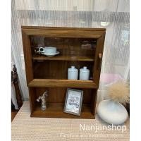 ราคา Naijanshop ตู้ยา ตู้แขวนผนัง เก็บแก้วกาแฟ โชว์สินค้า แบบบานเปิดบน (12565401)