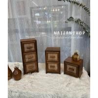 ราคา Naijanshop ตู้ไม้สักสาน ตุ้เก็บของ ตู้หน้าหวายแท้ ไม้สักเก่า ตู้สิ้นชัก แบบแนวตั้ง (12565445)