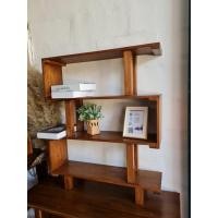 ราคา Naijanshop ชั้นวางของ เลข 5 ไม้สักแท้หนา สามารถโชว์ของ ฉากกัน มี 2 ขนาด ขนาดสูง (12565457)