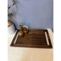 ราคา Naijanshop ถาดเสริฟ์ ถาดวางของมีขอบ ถาดผลไม้ ถาดใส่ของ ขนาด 255x40x35 ซม. normal (12565635)