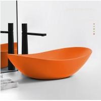 ราคา Thong อ่างล้างหน้าแบบลอย แบรนด์ "ทอง" รุ่นสีทึบหนา Orange (12569953)