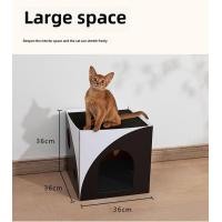 ราคา WS กล่องลับเล็บแมว แผ่นลับเล็บแมว ที่ลับเล็บแมว ป้องกันรอยขีดข่วน กล่อง Small Black and white (12569344)