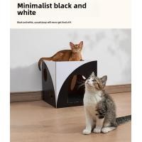 ราคา WS กล่องลับเล็บแมว แผ่นลับเล็บแมว ที่ลับเล็บแมว ป้องกันรอยขีดข่วน กล่อง Large Black and white (12569345)