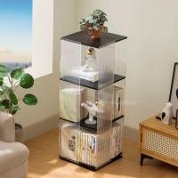 ราคา Loadingofficial-ชั้นวางของ / วางหนังสือทรงสูงประหยัดพื้นที่ รุ่นหมุนได้ 360 องศา 5 ชั้น สีดำ (12577378)