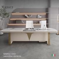 ราคา Wuxury.furniture โต๊ะทำงาน โต๊ะผู้บริหาร โต๊ะสำนักงาน Luxury style ส่งฟรี 200 cm (12578613)